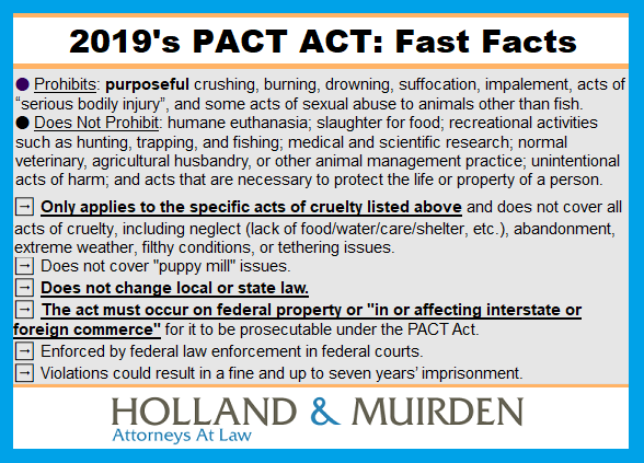 act pact law does holland federal really cover but